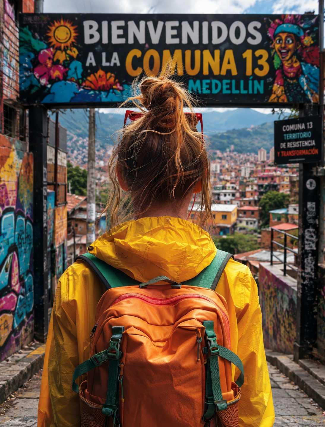 Viajera descubriendo la Comuna 13 en Medellín con Sendero Azul
